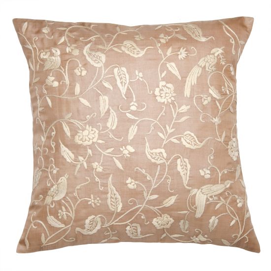 Persian Pheasants Pillow Cover - Sand/Ivory